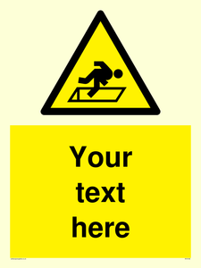 Custom Warning Hatch Sign