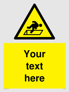 Custom Warning Hatch Sign