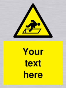 Custom Warning Hatch Sign