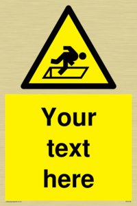 Custom Warning Hatch Sign