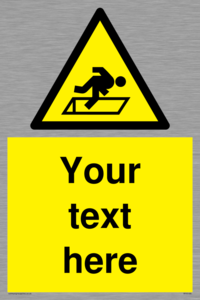 Custom Warning Hatch Sign