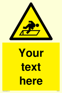 Custom Warning Hatch Sign