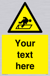 Custom Warning Hatch Sign