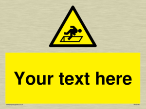 Custom Warning Hatch Sign