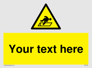 Custom Warning Hatch Sign