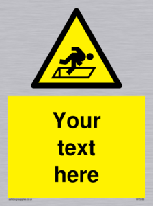 Custom Warning Hatch Sign