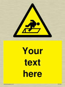 Custom Warning Hatch Sign