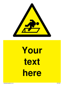 Custom Warning Hatch Sign 