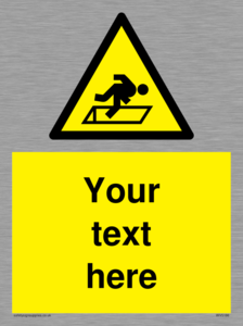 Custom Warning Hatch Sign