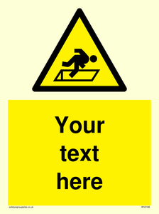 Custom Warning Hatch Sign