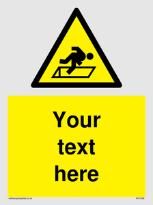 Custom Warning Hatch Sign