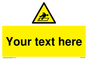 Custom Warning Hatch Sign 