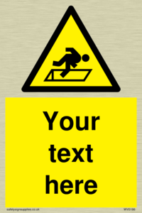 Custom Warning Hatch Sign