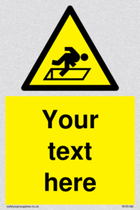 Custom Warning Hatch Sign