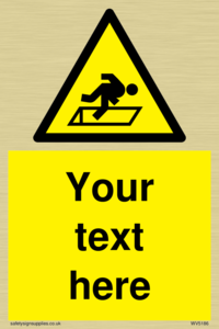 Custom Warning Hatch Sign