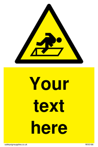 Custom Warning Hatch Sign 