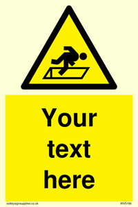 Custom Warning Hatch Sign