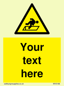 Custom Warning Hatch Sign