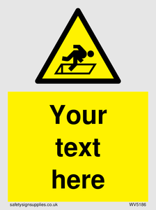 Custom Warning Hatch Sign