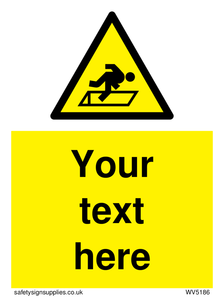 Custom Warning Hatch Sign