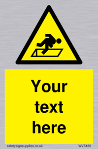 Custom Warning Hatch Sign