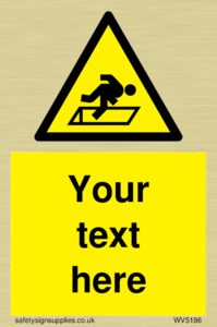 Custom Warning Hatch Sign