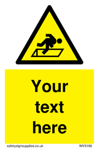 Custom Warning Hatch Sign 