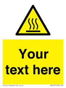 Custom warning hot surface