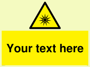 Custom Optical Radiation Sign