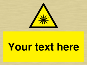 Custom Optical Radiation Sign