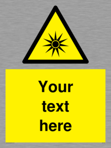 Custom Optical Radiation Sign