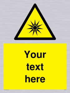 Custom Optical Radiation Sign
