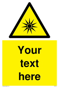 Custom Optical Radiation Sign