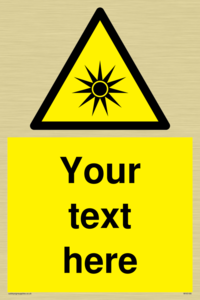 Custom Optical Radiation Sign