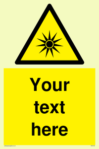 Custom Optical Radiation Sign