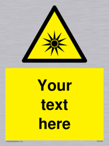 Custom Optical Radiation Sign