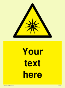 Custom Optical Radiation Sign