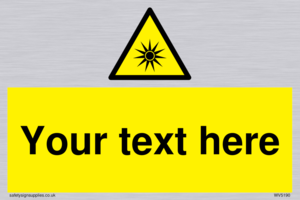 Custom Optical Radiation Sign