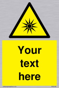 Custom Optical Radiation Sign