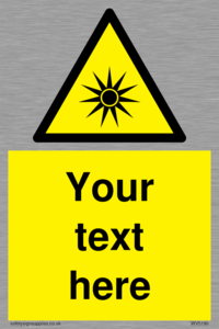 Custom Optical Radiation Sign