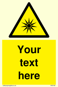 Custom Optical Radiation Sign