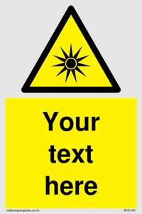 Custom Optical Radiation Sign