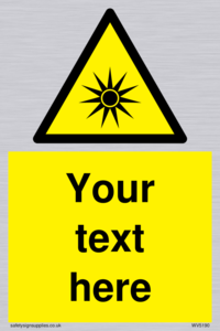 Custom Optical Radiation Sign