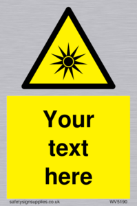 Custom Optical Radiation Sign