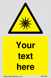 Custom Optical Radiation Sign