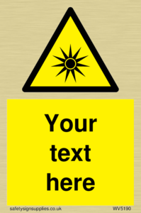 Custom Optical Radiation Sign