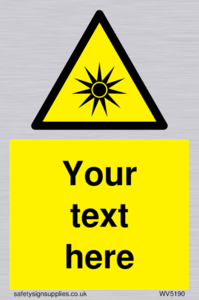 Custom Optical Radiation Sign