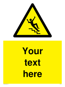 Custom Slippery Stairs Sign