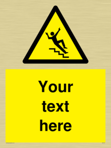 Custom Slippery Stairs Sign