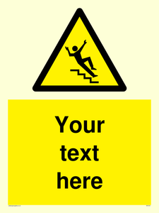 Custom Slippery Stairs Sign